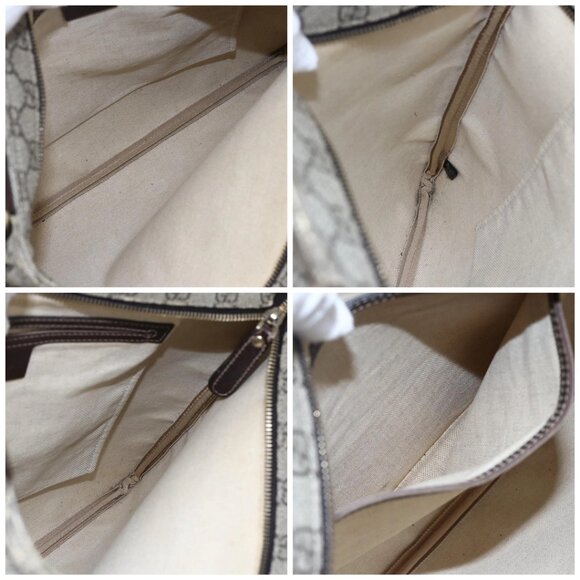 GUCCI GG Supreme Shoulder Bag PVC Beige Gold Auth - Picture 16 of 16